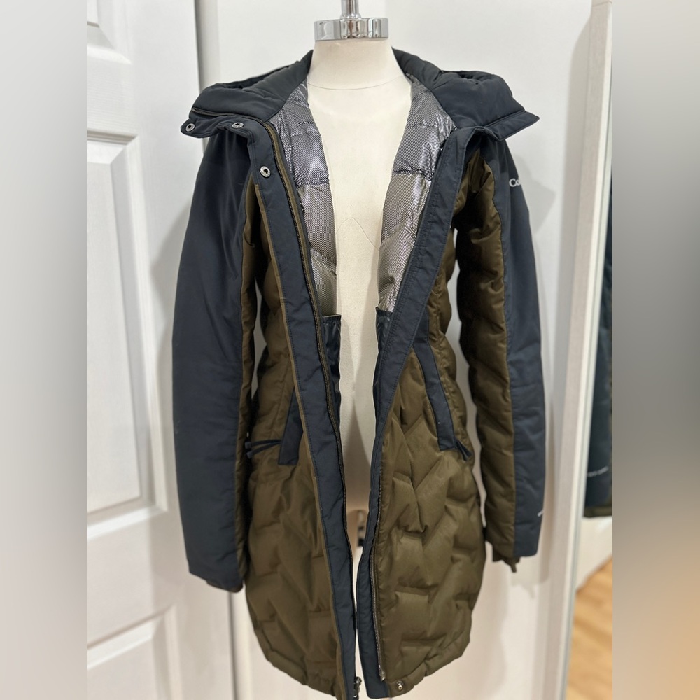 Columbia Mountain Croo Long Down Colorblock Jacket Size Small - Picture 4 of 7